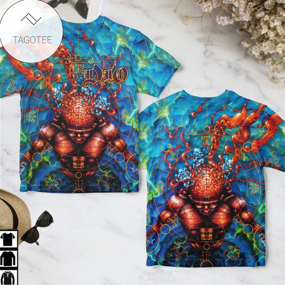 Dio Strange Highways Album Cover 3D Shirt UB18 L