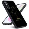 12 Constellations Zodiac Signs Luxury Black Phone Case For Samsung Galaxy S23 S24 S25 Ultra S22 Plus S21