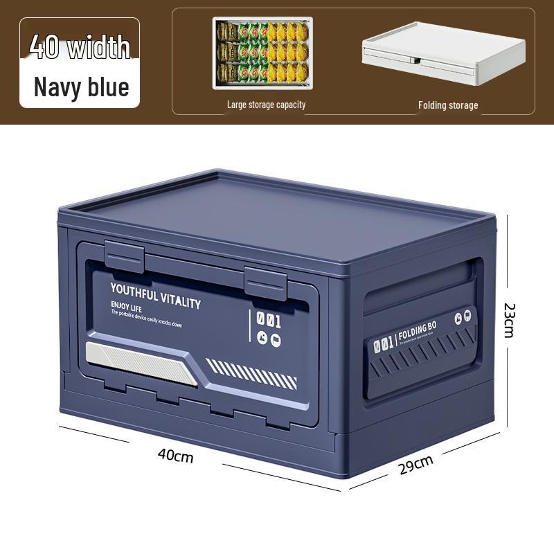 Extra Large Outdoor Storage Box: Side-Opening, Wood Lid, Foldable Camping & Car Trunk Organizer