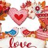 Wooden Love Heart Decorative Sign Valentines Door Sign Rustic Front Door Hangable Decorations for Outdoor Indoor Living Room