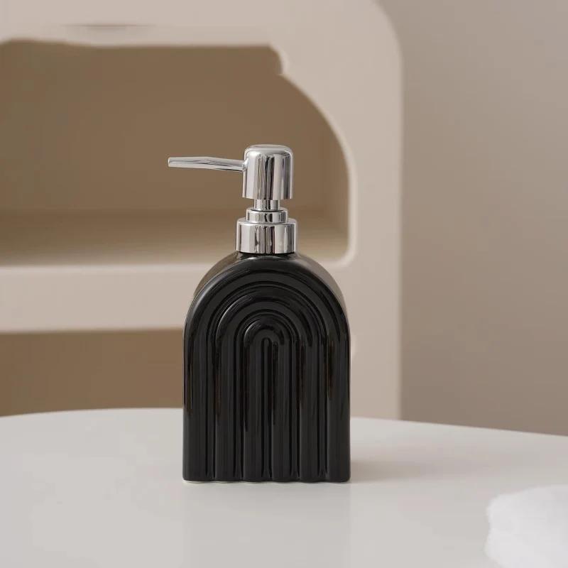 Ceramic Lotion Bottles Soap Dispenser Hand Soap Bottle Home Bathroom Accessories Dispensing Bottle Shower Gel Shampoo Bottles