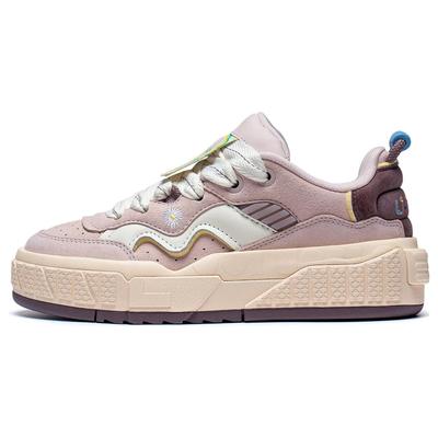 Li Ning 001 Engeli Kaldıran Aşınmaya Dayanıklı Kaymaz Seken Düşük Üst Spor Günlük Ayakkabı Kadın Sneaker Mor AGCT096-3