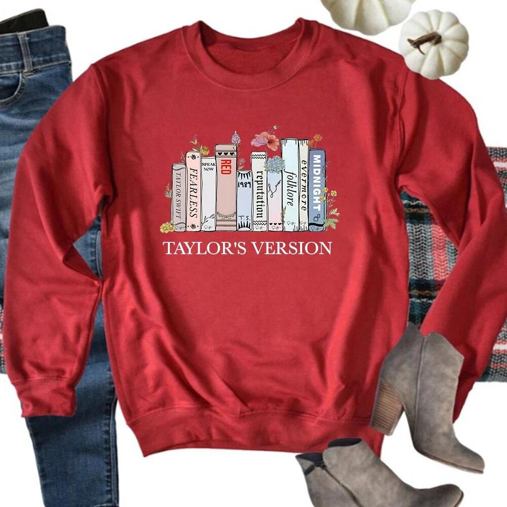 Retro Taylor's Version Sweatshirt Eras Tour 2023 Hoodie Music Album Midnights Folklore Jumper Taylor Fans Crewneck Sweatshirts Unisex Hoodie