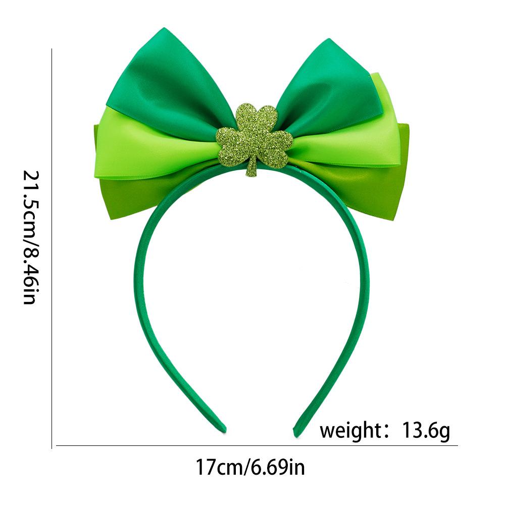 Cross-Border for St Patrick's Day Shamrock Irish Guardian Carnival Party Unisex Handmade Decorative Headband