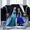 1pc, Cartoon Frozen Elsa Anna Blanket, Seasonal Decorative Throw, Soft Flannel Throw Blanket, Versatile & Cozy for Bedroom, Soft Warm Beddin