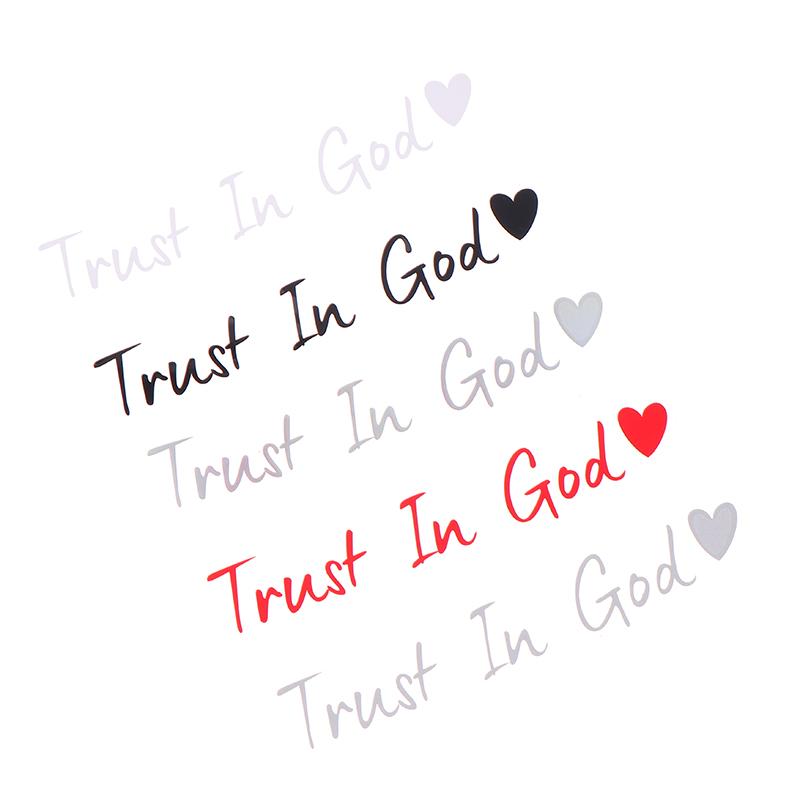 Trust In God Mirror Decal, Car Decals For Women, Faith Mirror Decal, Cute Vinyl Decal, Christian Car Mirror Decal, Religious Car