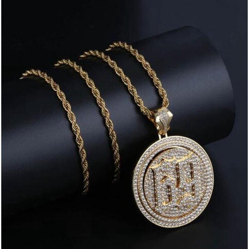 New Hip Hop Fashion 69 Round Brand Pendant Jewelry Necklace Punk Jewelry