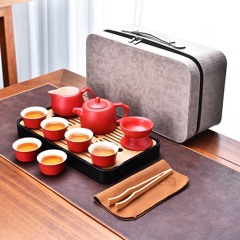 Zhuijia Black Pottery Side-Handle Travel Tea Set