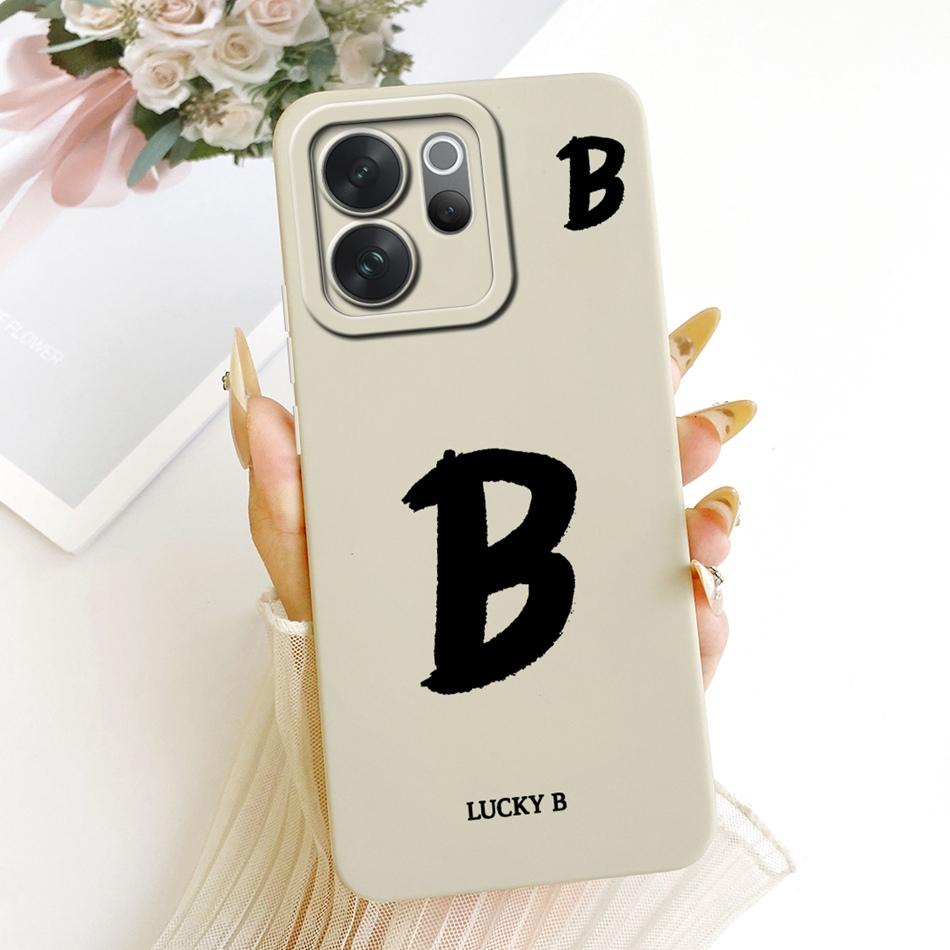 For Vivo V70 / V70 Elite 2026 Lucky Initial Letter Phone Case For Vivo V 70 V70Elite 5G V2538 V2548 Soft Silicone Cases Bumpers