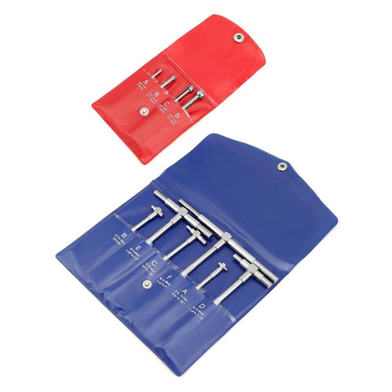 Teleskop-Innenmessgerät-Set aus Edelstahl - 1/8 bis 1/2 Zoll Messbereich und T-Bohrungslehre Teleskopmessgerät 6 Stück 5/16 bis 6 Zoll, langlebig