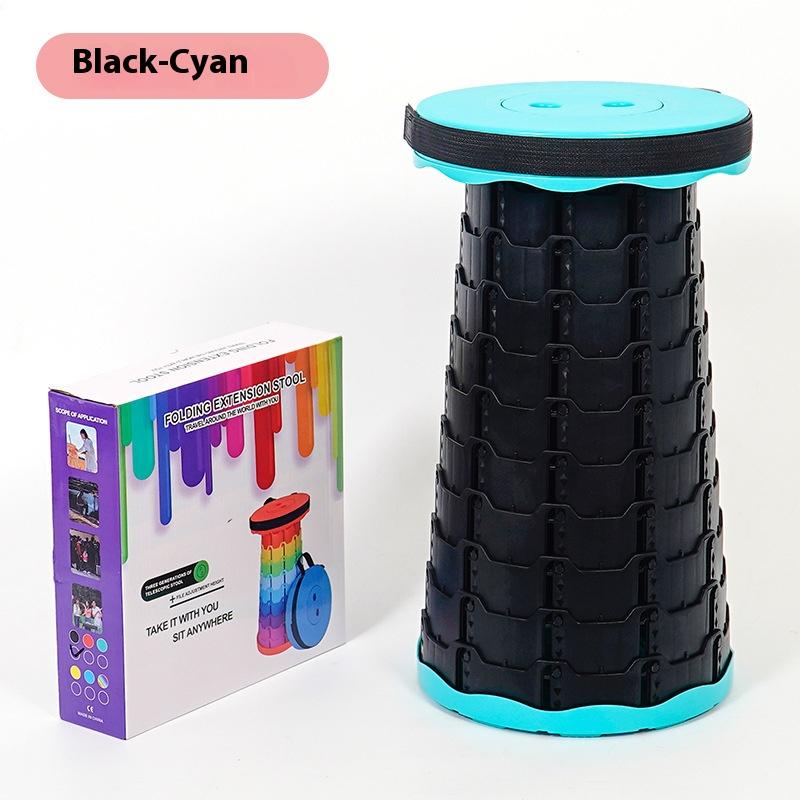 One piece portable folding stool, durable PP material, retractable, suitable for fishing, hiking, barbecue, outdoor activities