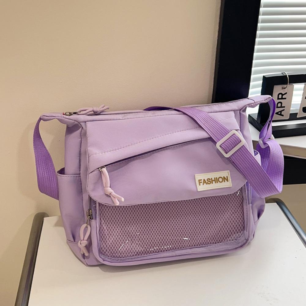 

Harajuku Transparent Itabag Japanese Style Nylon Crossbody Bag Cute JK Shoulder Bag Student фиолетовый