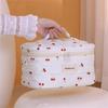 Reise Kosmetiktasche mit süßer Schleife Gesteppte Designs Große Kapazität Organizer Tragbar für Frauen und Damen