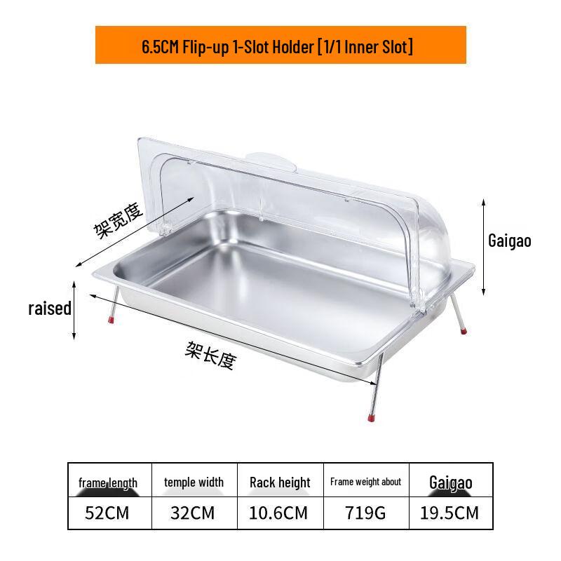 Anmu Stainless Steel Multi-Compartment Buffet Serving Tray