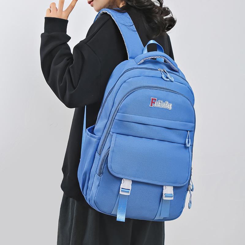 New Middle School Student Schoolbag, Men's and Women's Lightweight Spine Protection, Large-capacity Backpack, Versatile Commuter Computer Backpack
