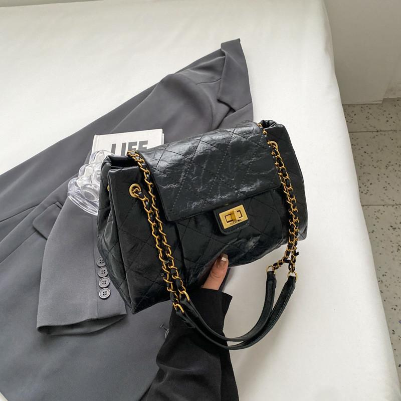 IELGY Ladies Shoulder Bag - Diamond Embroidery Thread | Autumn Winter Retro Fashion