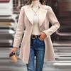 Womens  Jackets Buttons Fall Casual Windbreaker Coats Jacket Outerwear With Pockets