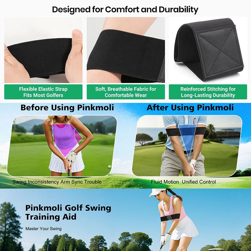 Professional Elastic Swing Golf Swing Arm Band Belt Men Women Beginners Gesture Alignment Training Aid Golf Practicing Guide 5