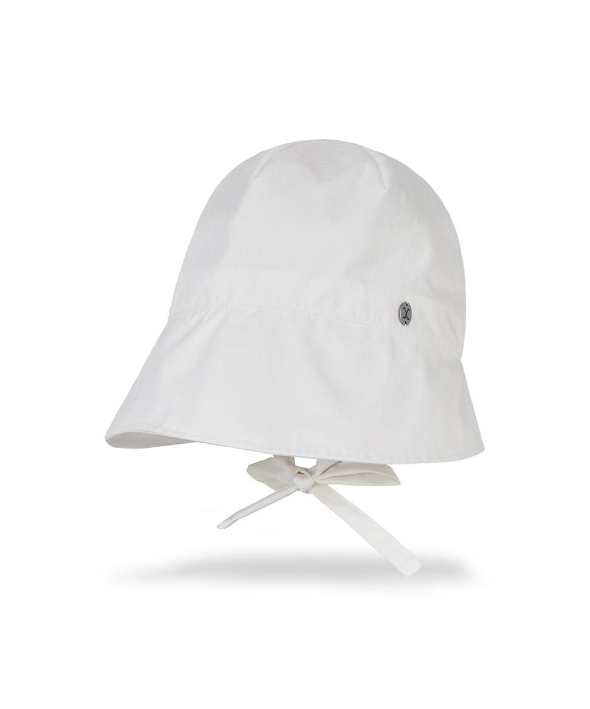 Bajal Va Curved Oval Metal Bonnet Hat White