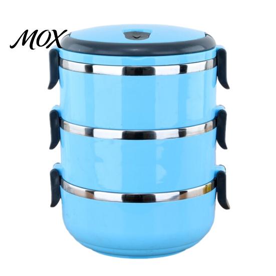 Leak Proof Meal Prep Stackable Insulated Lunch Box with Handle, Stainless Steel Interior Easy Cleaning Outdoor Picnic Food Container Design,