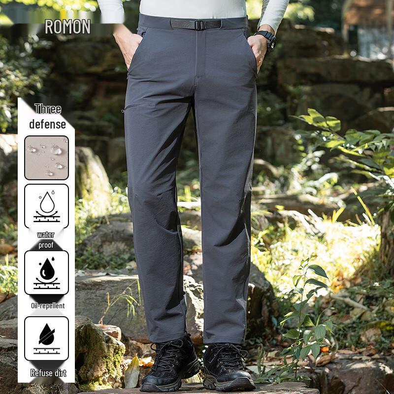 ROMON Men's Water-Resistant Outdoor Straight-Leg Cargo Pants