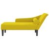 VidaXL Chaise longue avec coussins jaune velours, canapé rembourré, canapé pour chambre à coucher, canapé à 2 places, 4007594