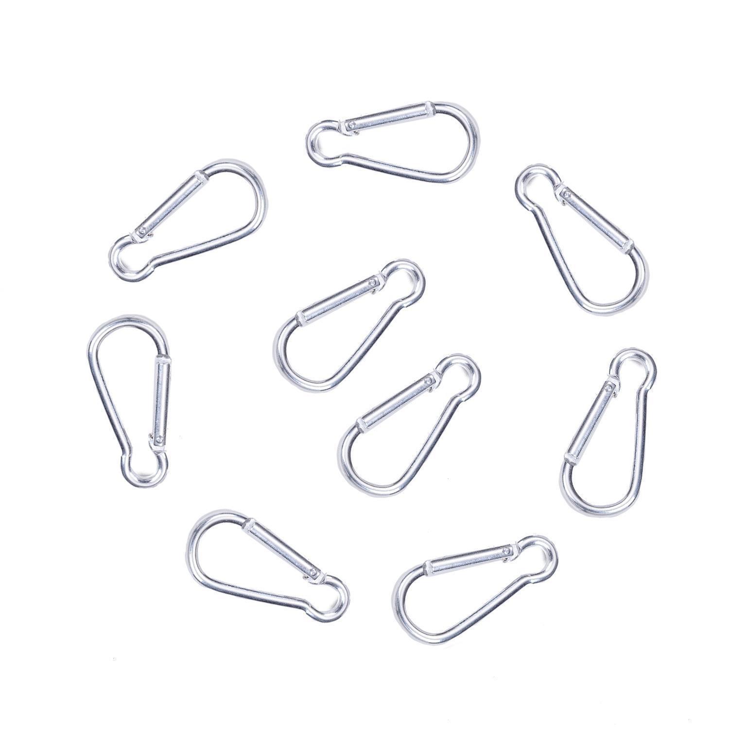 Silver Aluminum Alloy Gourd-Shaped Carabiner Clip, No. 4 No. 4 Gourd Silver