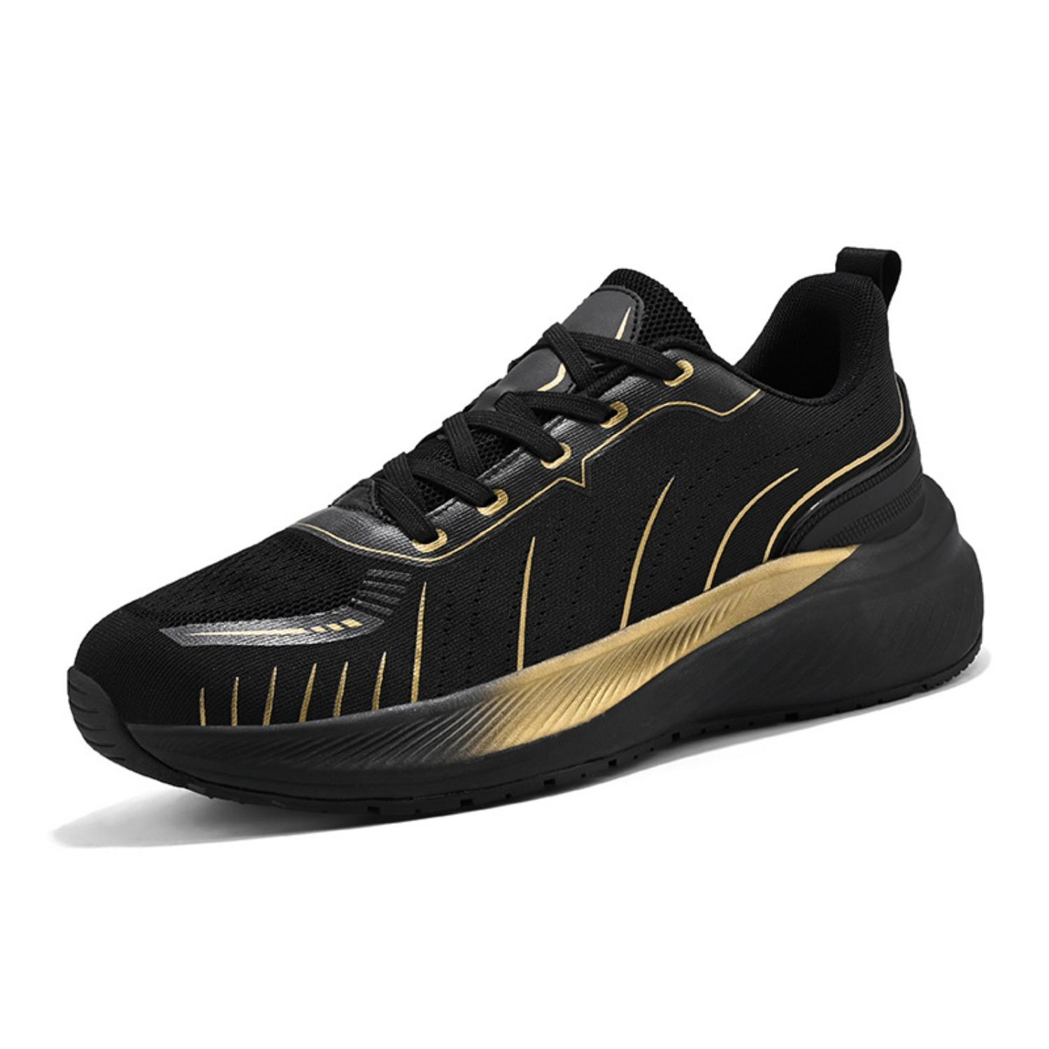

2025 new style running shoes men s spring and autumn lovers mesh breathable sneakers all-matching casual old men s shoes 45 чорний