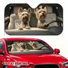 1Pcs Driving Pups Pattern Windshield Sunshade UV Rays Heat Blocker Keeps Vehicle Cool Unique Design Fit Sedans SUVs Trucks RVs