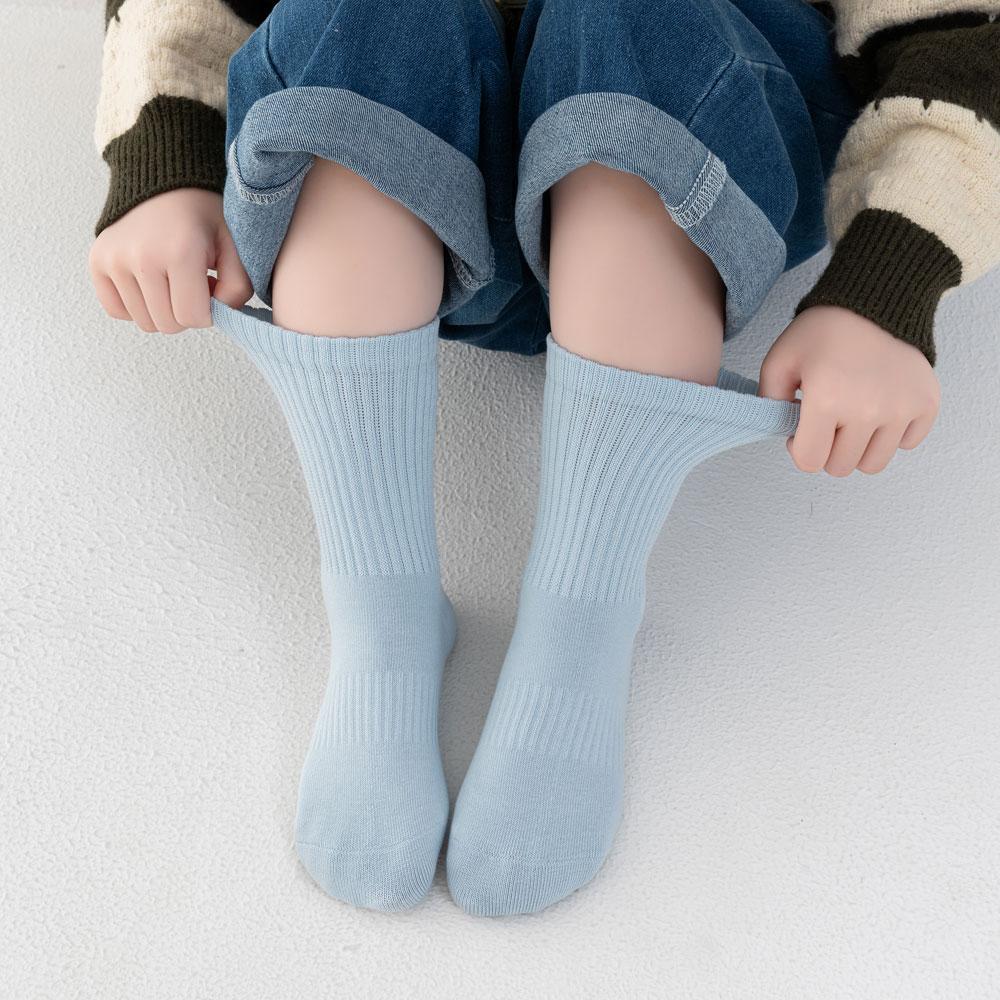 1-12Y Children's Casual Socks Solid Color Teenager Boys Girls Uniform School Sock Cotton Toddlers Infant Baby Socken For Kids