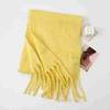 Versatile mohair solid color scarf women's winter thickening simple warmth enlarged shawl scarf