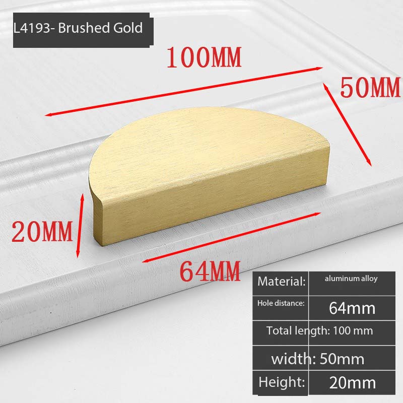 Wardrobe Door Handle Extended Champagne Color Modern Minimalist Light Luxury Sliding Drawer Cabinet Door Drawer Handle Furniture