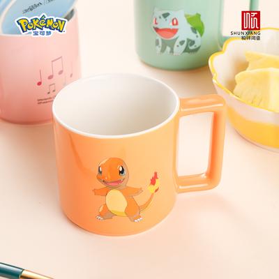 SHUNXIANG Licencjonowany Kubek Ceramiczny Pokémon Kreskówkowy Wzór Kreatywny Kubek do Kawy Kubek na Wodę z Motywem Anime dla Dzieci do Domu Kubki na Mleko/Sok