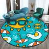 Cute Cartoon Pattern Round Carpet Floormat Living Room Carpet In Children 'S Crawl Play Area Washroom Floor Mat Area Rug Door Mat