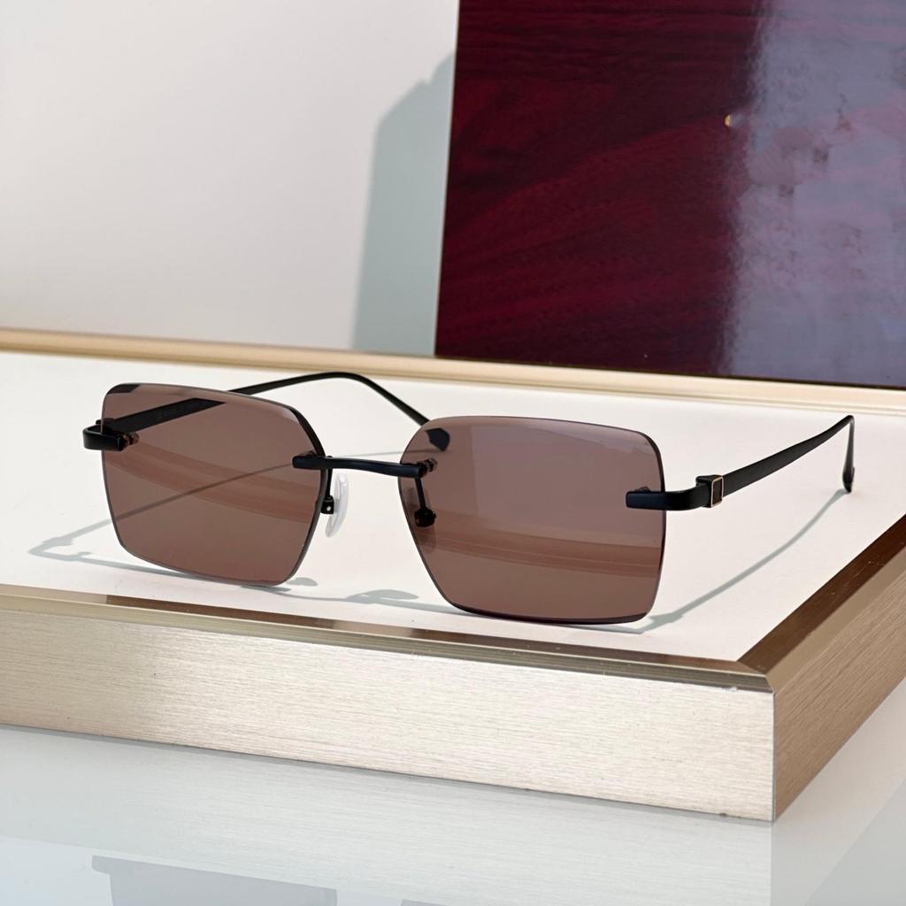 Unisex Luxury Frameless Square Sunglasses - Versatile Metal Fashion for Parties and Photos