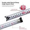 7.5m Waterproof Tape Measure with Extra Thick Steel Strip Double-sided Scale Retractable for Woodworking Designer Gauging Tools