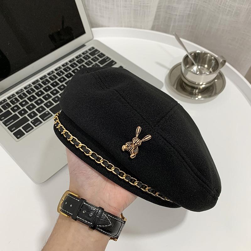 

1 шт. Женская осенне-зимняя шерстяная шляпа Belle Octagonal Painter Newspaper Children Hat Sun Summer Hat Outdoor Beret чёрный