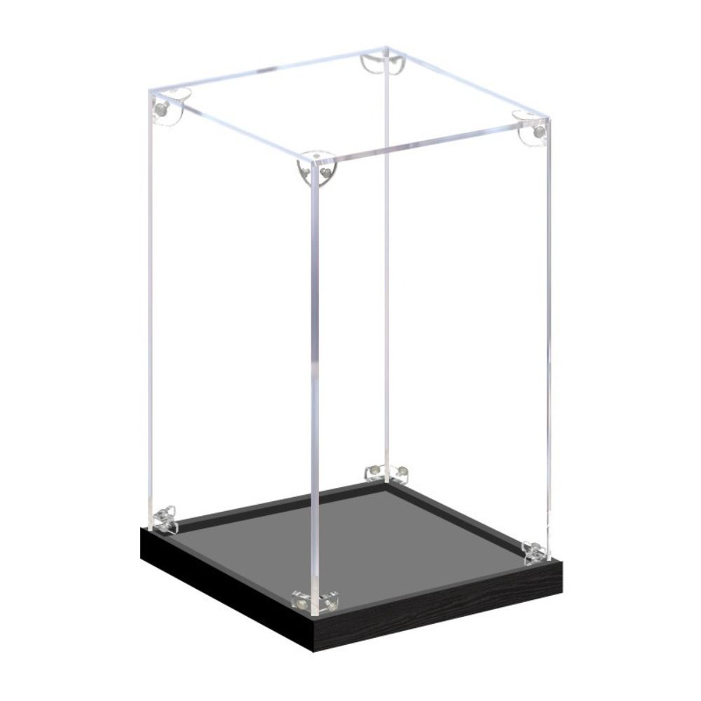 Transparent Acrylic Acrylic Display Case Stackable Design Wooden Bottom Dustproof Cover No-glue Assembly Display Box