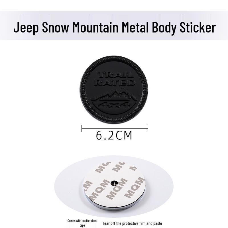 Trail Rated 4x4 Autoemblem für Jeep Cherokee, Wrangler, Compass - Karosserieaufkleber Heckemblem