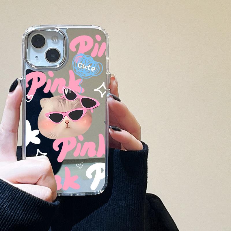 Mobile Phone Cases for iPhone 11 13 XR 15 Pro Max 12 14 Pro Max Case iPhone 16 XS Max Mirror Protective Case Mirror Exquisite Cartoon Waterproof