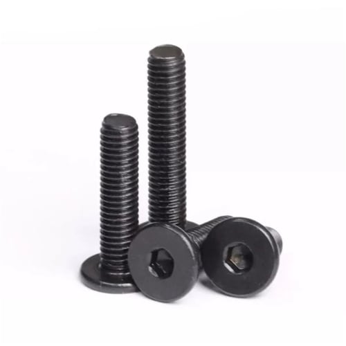 10pcs M5/M6/M8cm Black Stainless Steel Hex Hex Socket Ultra-Thin Ultra-Low Flat Head Allen Cap Screws Bolts (M6X25mm(10pcs))