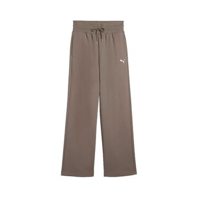 Skin-Friendly Comfortable Soft Lace-Up Mid-Waist Casual Pants Women Bottoms Brown 631892-93