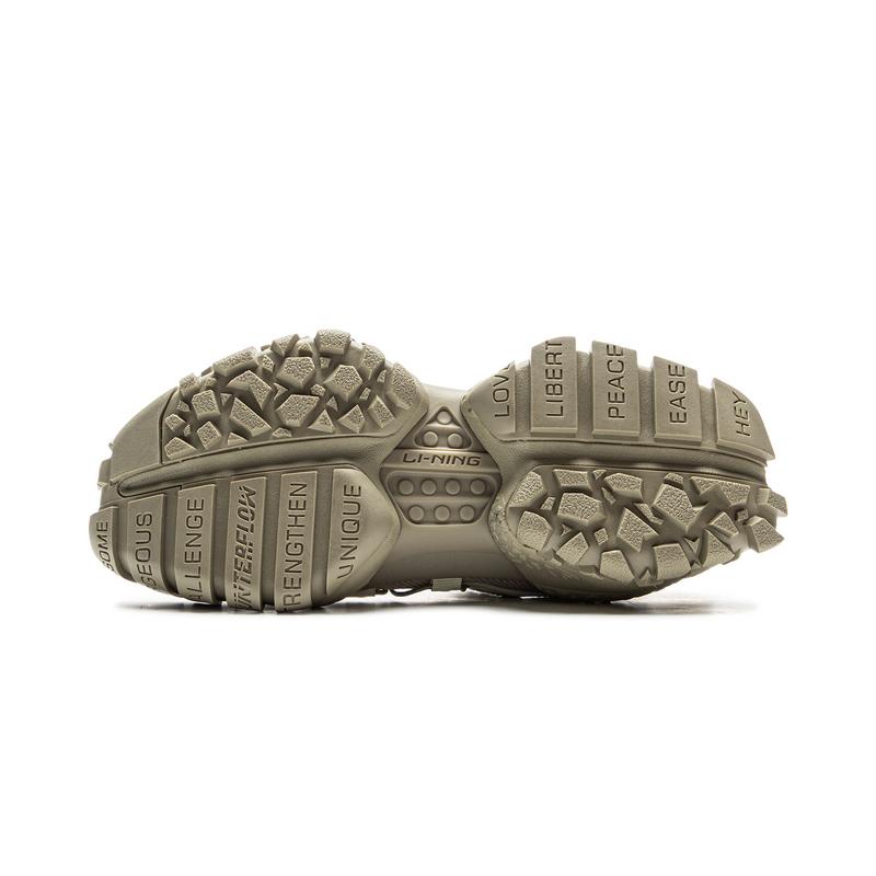 Li Ning CF Outdoor Protiskluzové Stabilní Chůze Ochrana Prstů Přilnavost k Terénu Odpružení Rychlé Nazouvání Nízké Turistické Boty Dámské turistické boty Hnědé AHCV050-1