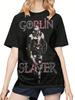 Anime Goblin Slayer T Shirt Woman's Casual Round Neck T-Shirts Summer Baseball Short Sleeves Tee