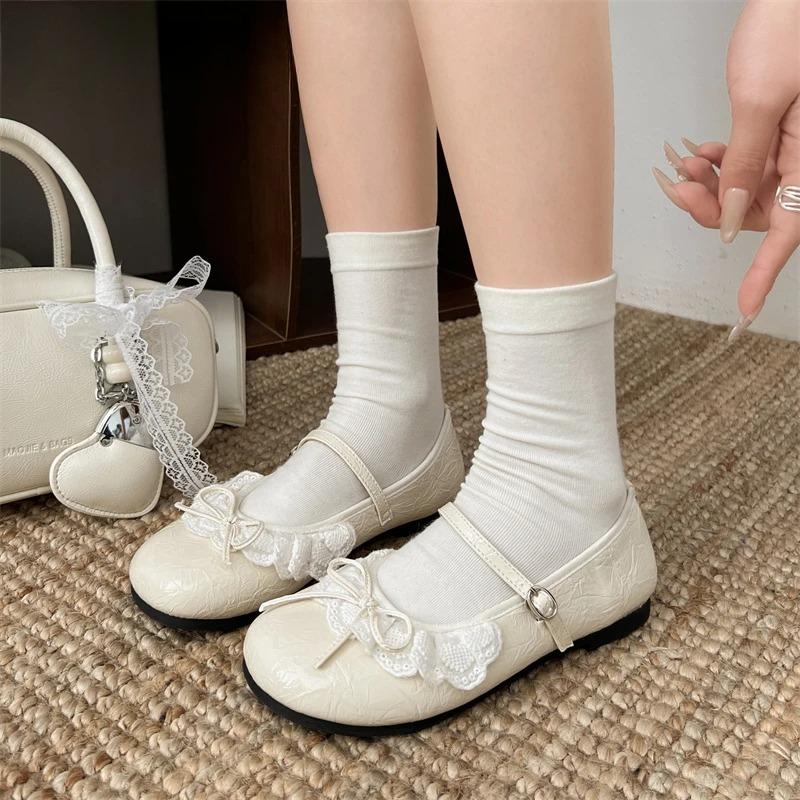 Autumn Butterfly-knot Women Ballet Flats Shoes Ladies Casual Soft Sole Eelgant Dress Flats Mary Jane Shoes