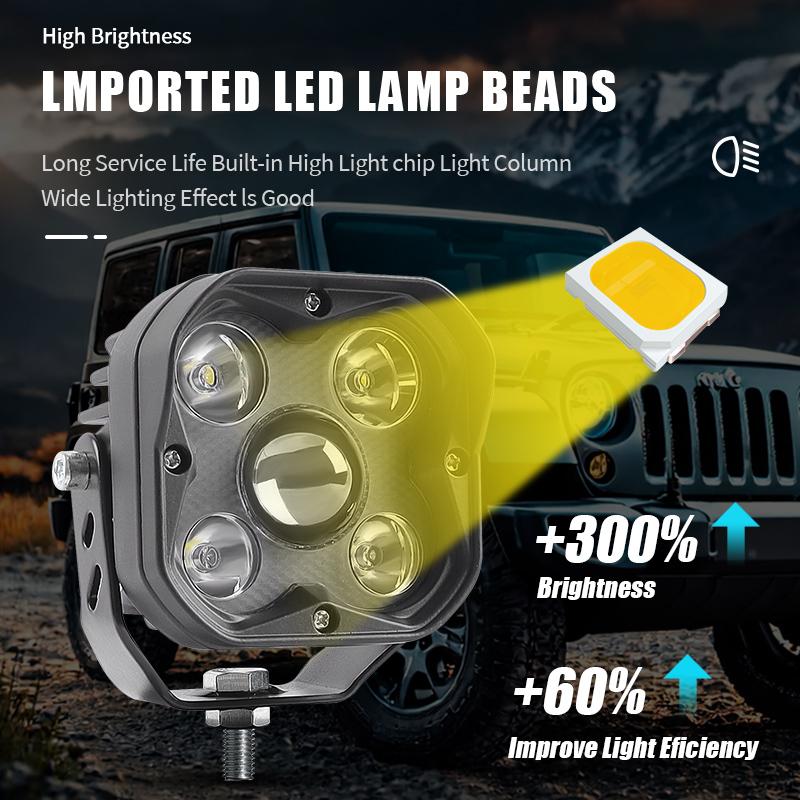 3.2 Inch Super Bright LED Spot Work Head Driving Light For Motorcycle Offroad Truck BUS ATV UTV 12V24V