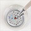 Transparent Glass Nail Brush Cleaner Cup Round With Wood Lid Brushes Washing Cup Stainless Steel Mesh Nail Brush Cleaner