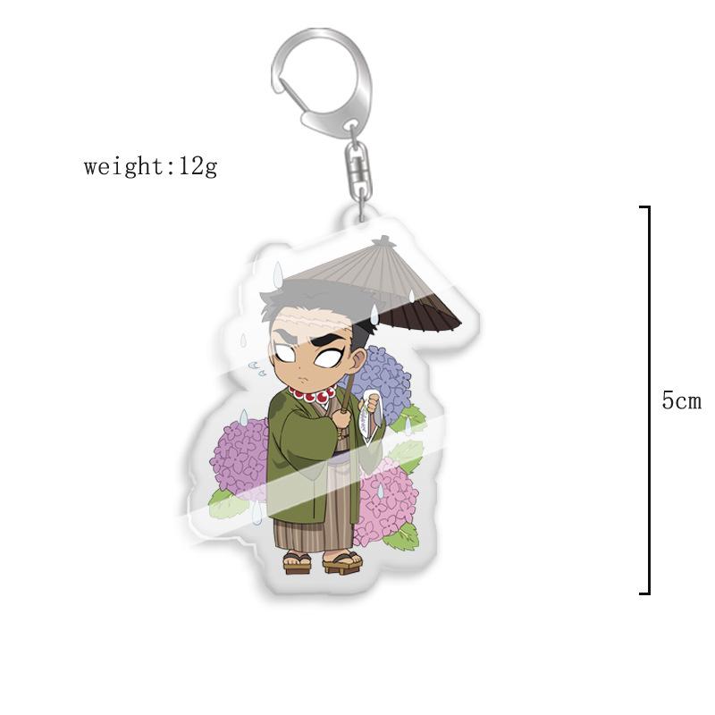 Demon Slayer Kimetsu No Yaiba Nekonečný hrad Akrylový přívěsek na klíče Doplňky Přívěsek na tašku Kochou Shinobu Akční figurka Model Hračky