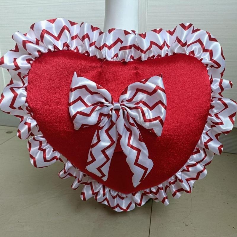 Festiwalowy Różowy Koronkowy Serce Zewnętrzna Statua Gęsi Na Werandę Ogród Walentynkowe Świętowanie Łatwa Instalacja Dekoracja Świąteczna