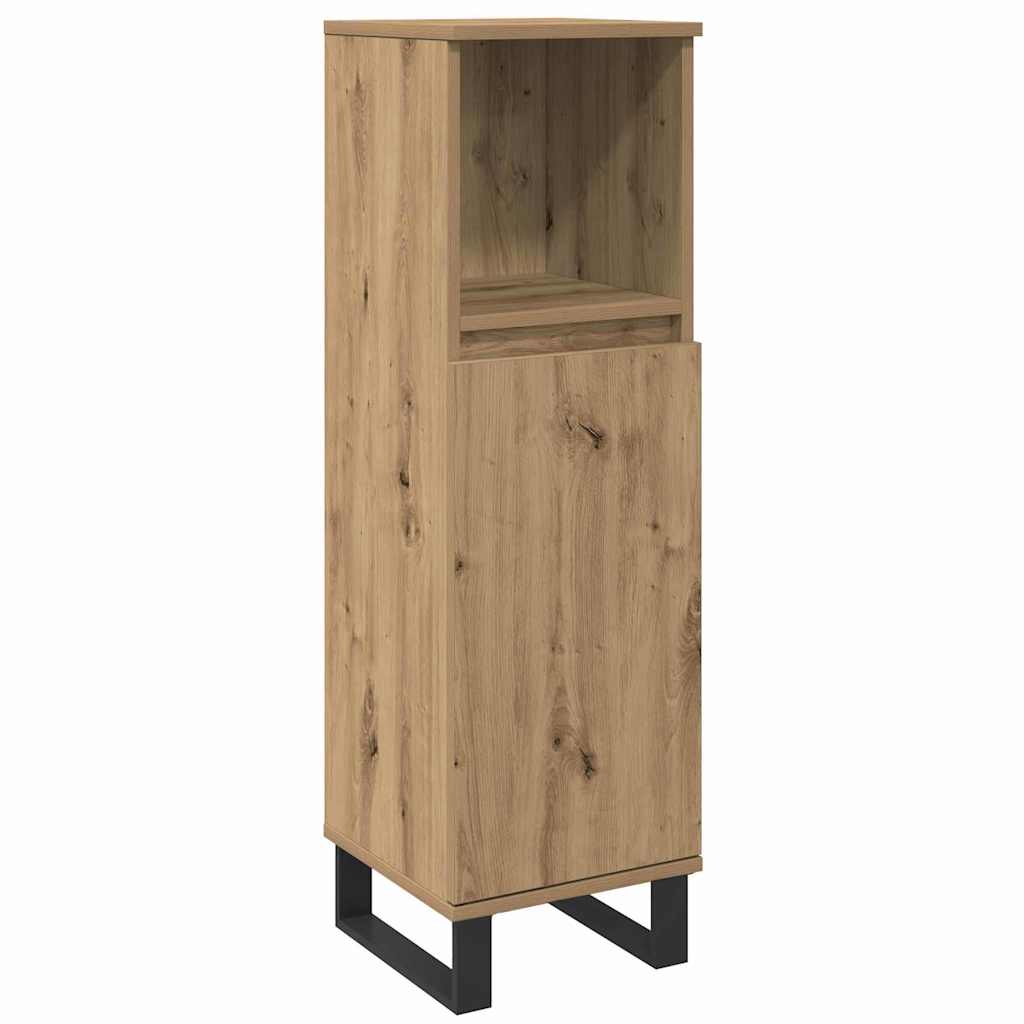 Bathroom Furniture Set with Storage 3 Pcs Brown Wood Based Material